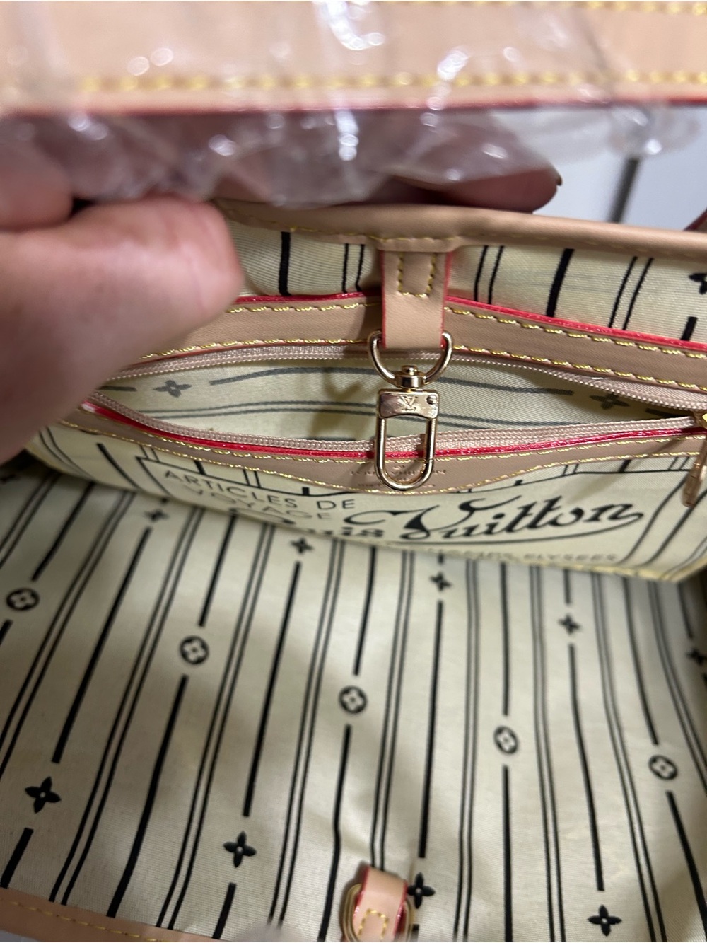 Large Tote Monogram Bag with Wristlet - Picture 14 of 16